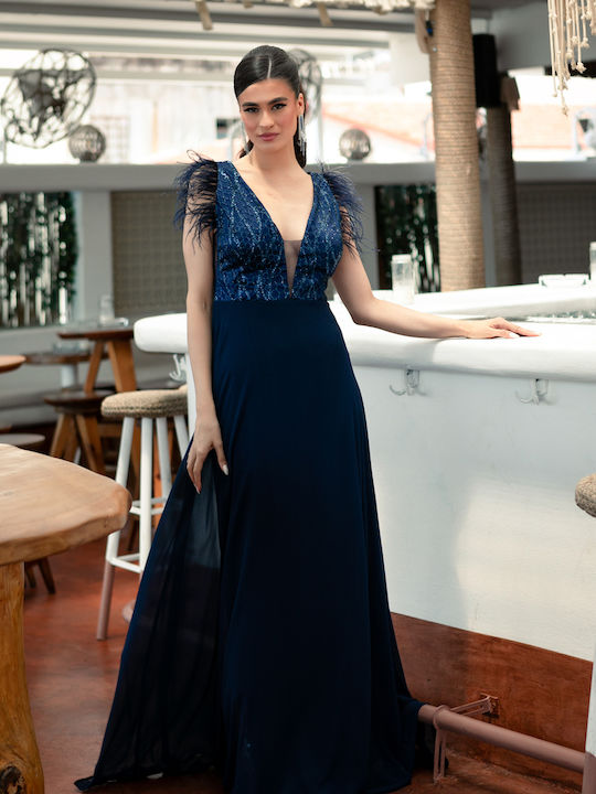 Maxi Dress for Wedding / Baptism Blue