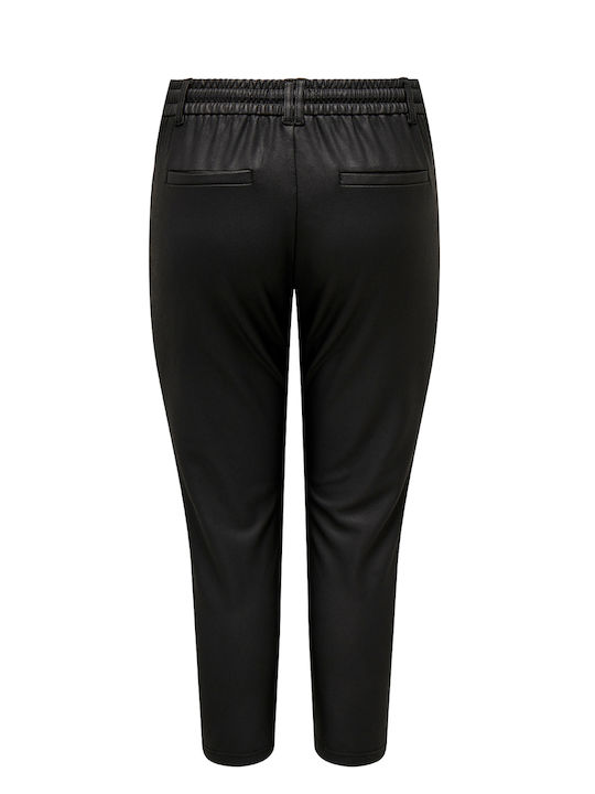 Damen Stoff Hose in Lockere Passform Schwarz