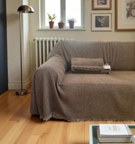 Linea Home Τριθέσιου Καναπέ Π180xΜ300cm Μόκα