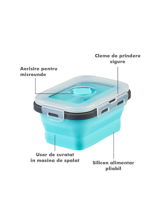 Microwave Silicone Lunch Box Blue 4pcs