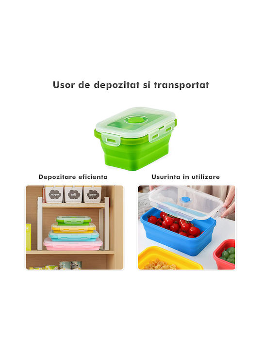 Lunchbox Silikon Mehrfarbig Geeignet für die Mikrowelle 4Stück
