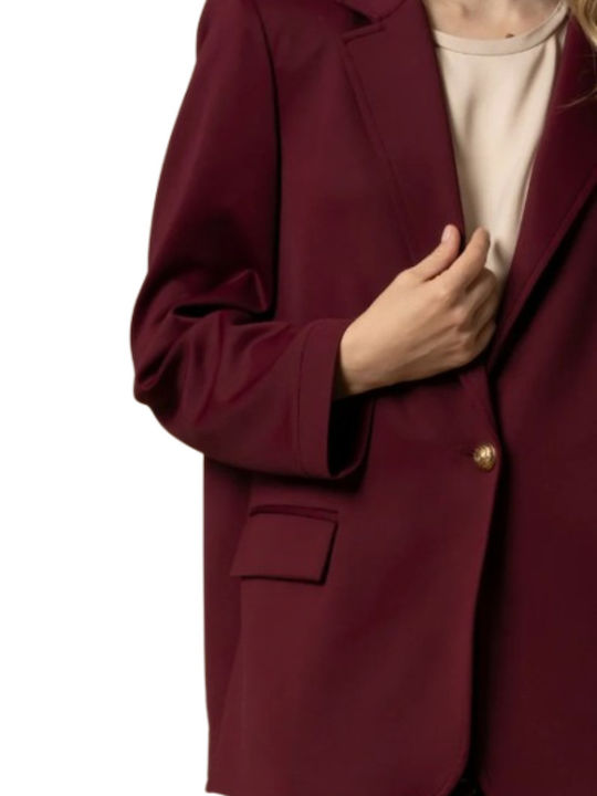 kocca Blazer pentru femei Sacou Dark Red