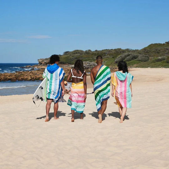 Dock & Bay Poncho Adulți Quickdry Coastal Candy Mediu 70x90 cm