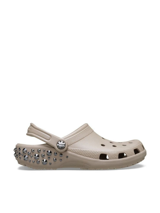 Crocs Classic Studded Saboti Pentru Femei Bej