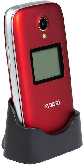 Evolveo EasyPhone FS Single SIM Κινητό με Μεγάλα Κουμπιά Κόκκινο