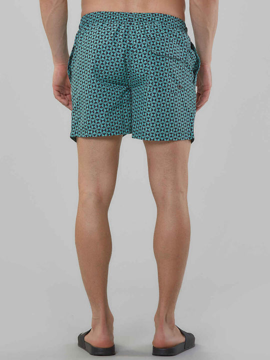 Gisbert Herren Badebekleidung Shorts Green mit Mustern
