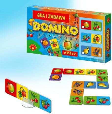 Board Game Domino Fruits for 1-5 Players 4+ Years Old (PL) Alexander Toys