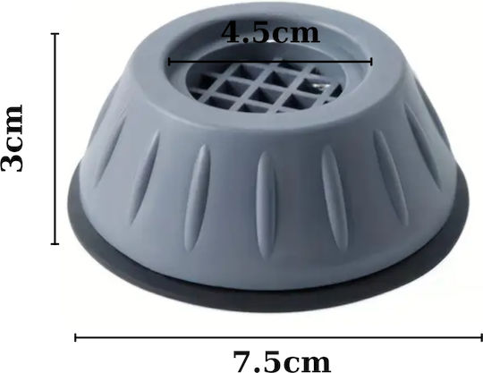 Uncle George 01.05.02-0001 Anti-Vibration Pads For Washer/Dryer made of Plastic 4pcs
