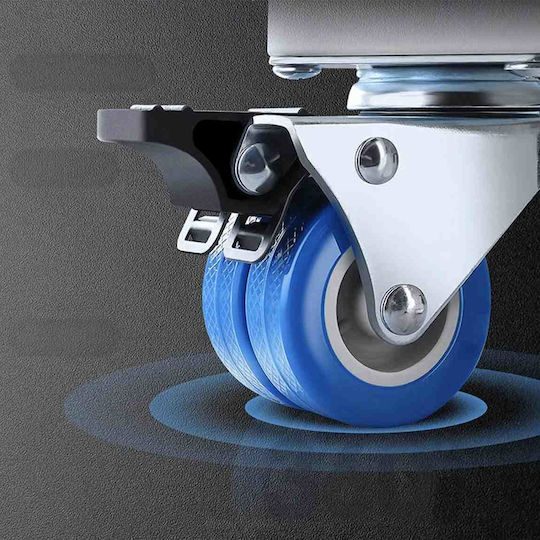 Uncle George 01.05.02-0004 Adjustable Base For Washer/Kitchen/Fridge made of Plastic with Wheels 68x68εκ. 1pcs