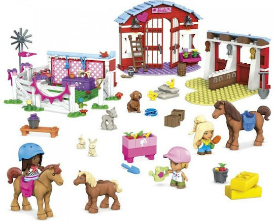 Mega Bloks Barbie Bauklötze Farm mit Pferden für 5+ Jahre 304Stücke