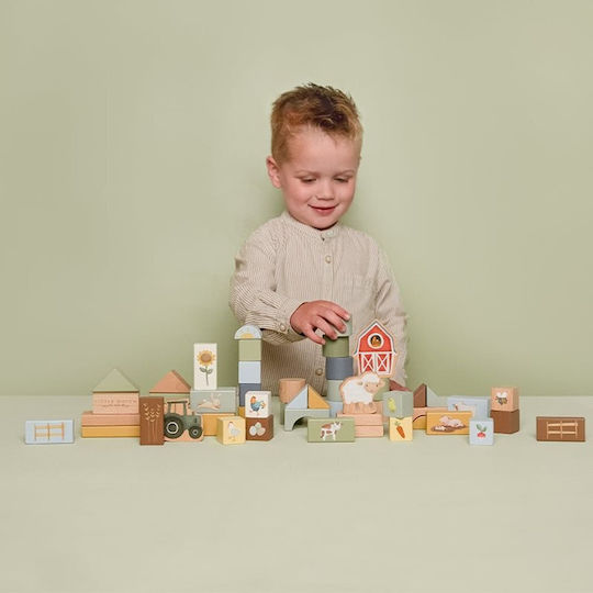 Little Dutch Τουβλάκια Little Farm για 2+ Ετών 50τμχ