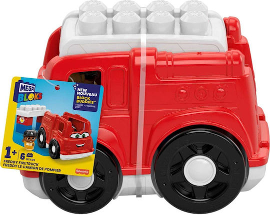 Mega Bloks Cuburi De Construit Firetruck Pentru 1+ Ani 6 Bucăți