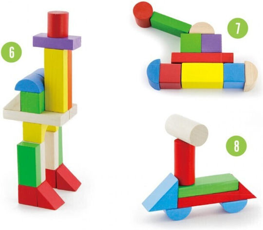 New Classic Toys Cuburi De Construit Colorate Pentru 1.5+ Ani 100 Bucăți