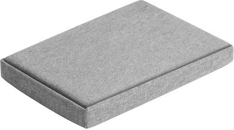 Taburet Pliabil cu Spațiu de Depozitare Tapițat cu Țesătură Gri 76x38x38cm