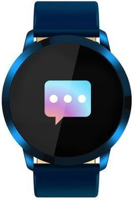 Brățară Fitness Smartwatch Quasar 8 Monitorizare Ritm Cardiac Pași Calorii Notificări Mesaje Rezistent la Apă IP67 Brățară din Piele Ecologică Albastră Culoare Albastră