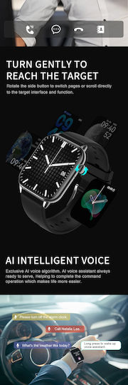 Star Collection Smartwatch Idealstore 1.85 Inch Touch Screen Nfc Call Message Notifications Via Bluetooth Heart Rate Sleep Monitoring Built-in Speaker Microphone Ip67 Alarm Android-ios Metal Silver
