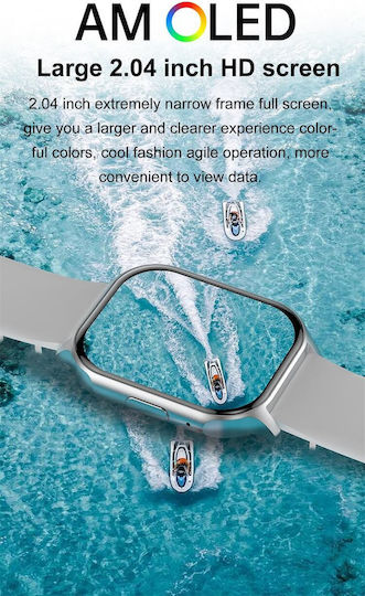 Xiawatch Smartwatch Idealstore Ecran Amoled HD Apelare Bluetooth NFC Asistent Vocal Monitorizare Sănătate Aplicație Piața de Acțiuni Test de Respirație și Stres Respingere Apeluri Mod Multi-sport Silicon Gri