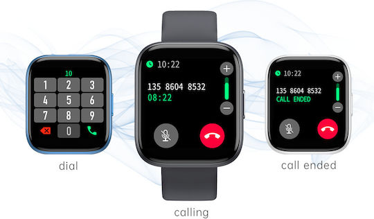 Times Collection Smartwatch Idealstore 1.55 Inch Touch Screen Bluetooth Call Answering Message Social Media Notifications Sleep Monitoring Blood Pressure Multi-sport Android-iOS Black Edition Includes 2 Bands