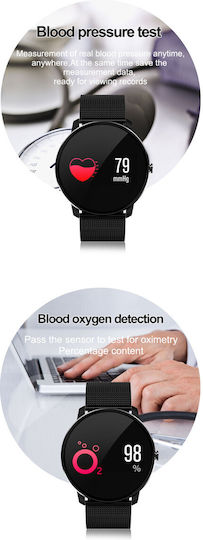 Concept FIT 007 Smartwatch Din Oțel Inoxidabil Cu Monitor De Ritm Cardiac (Gri - Large)