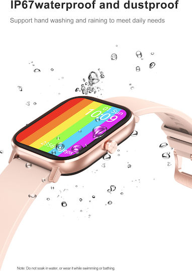 Prince Collection Smartwatch Idealstore 1,96 Zoll Touchscreen Bluetooth-Anruf Nachrichtenbenachrichtigungen Herzfrequenz Schlafüberwachung Multisport Eingebauter Lautsprecher Mikrofon IP67 Alarm Android-iOS Lange Akkulaufzeit Schwarze Edition