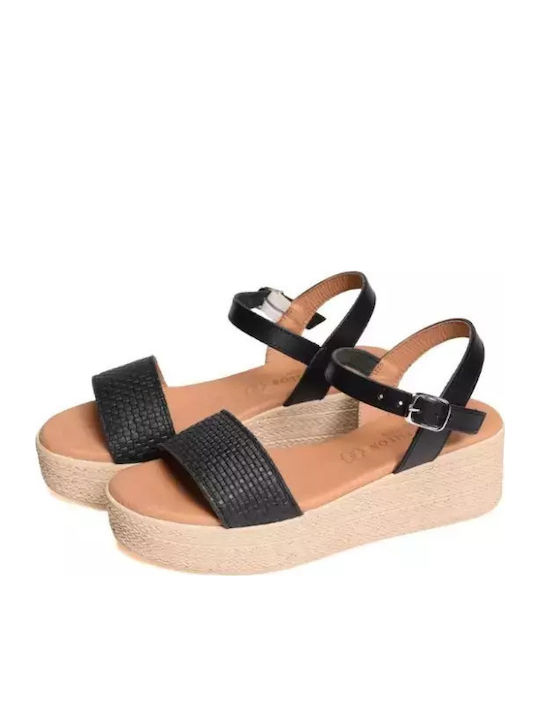 Γυναικεία Σανδάλια Flatforms Μαύρα