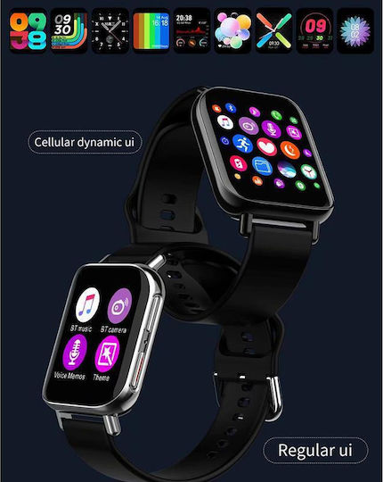 Smartwatch Qwath Idealstore Incoming Call Function Sleep Monitor Heart Rate Monitor Blood Pressure Fitness Tracker 1.54 Inch Tft Screen Ip67 Waterproof Compatible Ios Android Black