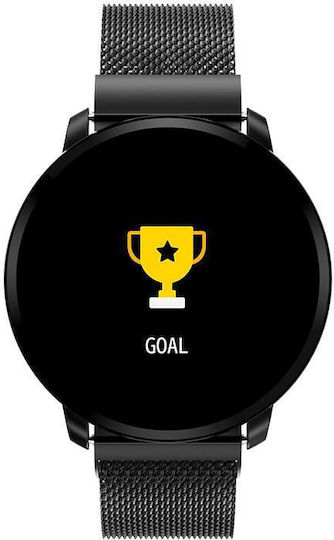 Brățară Fitness Smartwatch Ecran Complet 68 Brățară Metalică Magnetică Monitorizare Ritm Cardiac Monitorizare Somn Tensiune Arterială Apeluri Notificări Facebook Sms Rezistent la Apă Ip67 Ecran Tactil Complet 1.23 Negru