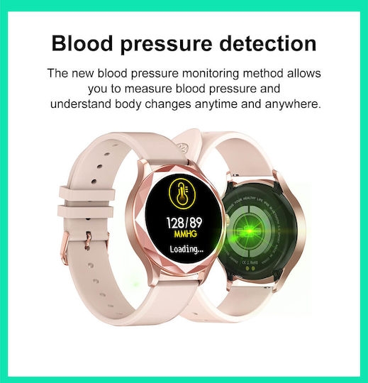 Ceas inteligent Diamond Suprem Collection Idealstore, afișaj de 1,09 inch, notificări apeluri și mesaje, Bluetooth, monitorizare ritm cardiac și somn, multi-sport, rezistent la apă IP67, alarmă, Android-iOS, baterie de lungă durată, ediție silicon auriu