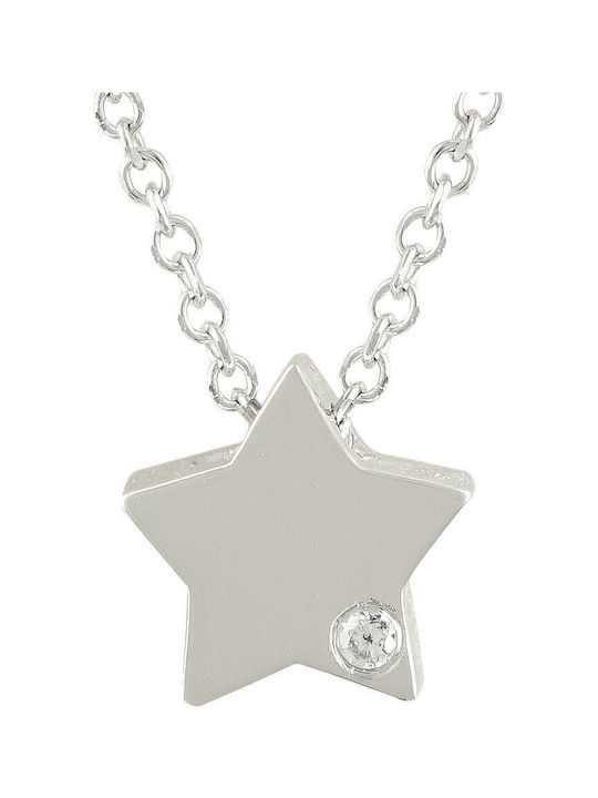 Kiriakos Gofas Kids Pendant White Gold 14K Kiriakos Gofas Kids Pendant White Gold 14K