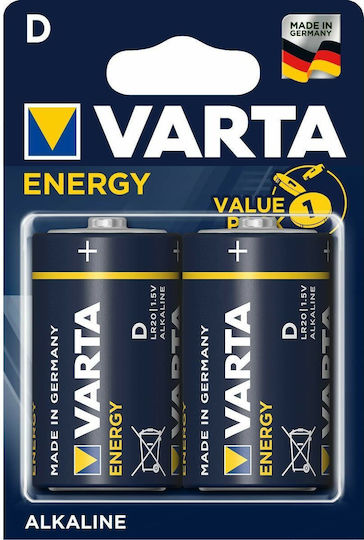 Varta Energy Baterii Alcaline D 1.5V 2buc