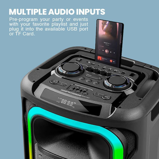 Sonic Gear Ηχείο Karaoke με Ασύρματα Μικρόφωνα και Εφέ Φωτισμού Hyperbox 1500 Pro HB-PRO1500 Μαύρο