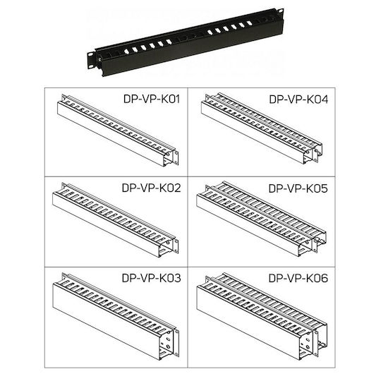 Conteg Cable Management 2U 6x8cm DP-VP-K06 1pcs