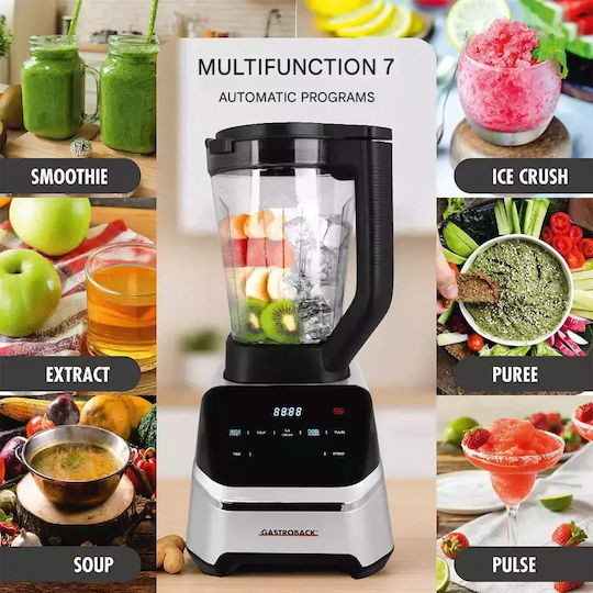 Gastroback Blender Cu Cană Tritan 2 L 2000W Negru