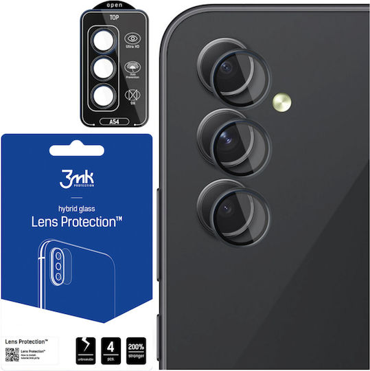 3MK Lens Pro Camera Protection Tempered Glass Black for the Galaxy A54