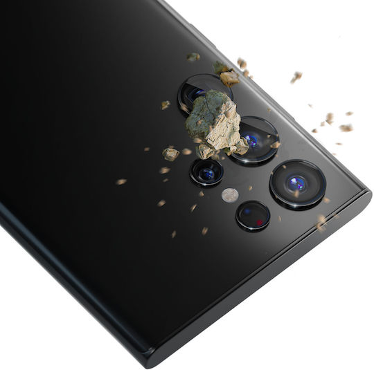 3MK Lens Protection Pro Protecție Cameră Tempered Glass Negru pentru Galaxy S22 Ultra 5G