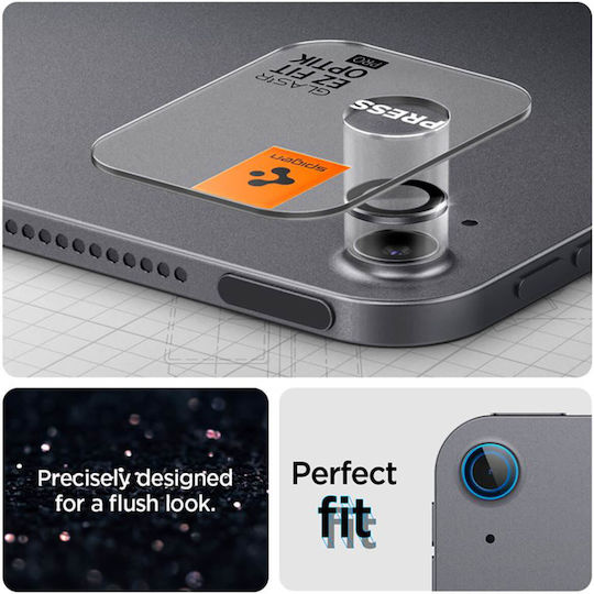 Αντιχαρακτικό Γυαλί Προστασίας Apple Ipad Air 13 2024 Air 6 2024 11 Spigen Glas.tr Ez Fit Optik Pro Camera Lens Protector Φακό Κάμερας 2 Τεμάχια Space Gray Agl07801 Agl07801