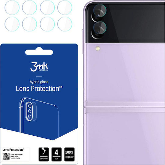 3MK Flexible Glass Film Prοtector 4τμχ Camera Protection Tempered Glass Transparent for the Galaxy Z Flip3 5G
