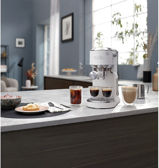 De'Longhi Dedica Duo Espresso Machine 1450W 15bar Pressure White