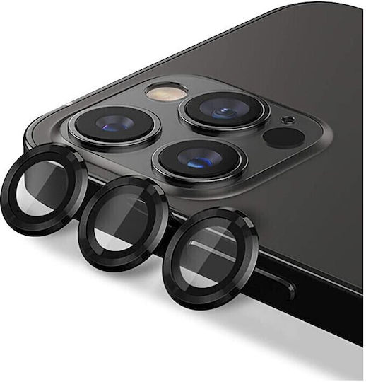 Diamond Προστασία Κάμερας Tempered Glass Black για το / iPhone 12 Pro