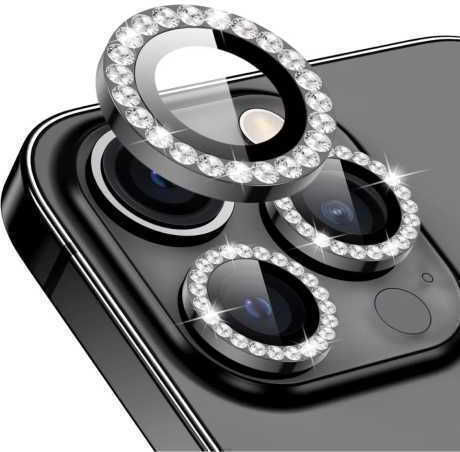 Γυαλί Προστασία Κάμερας Tempered Glass Μαύρο για το Apple iPhone 15 Pro, iPhone 15 Pro Max