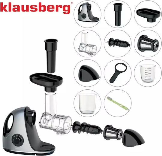 Klausberg Αποχυμωτής Αργής Σύνθλιψης 150W Ασημί