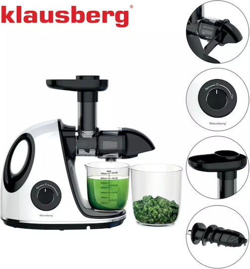 Klausberg KB7864 Storcător de fructe Presare lentă 150W Alb