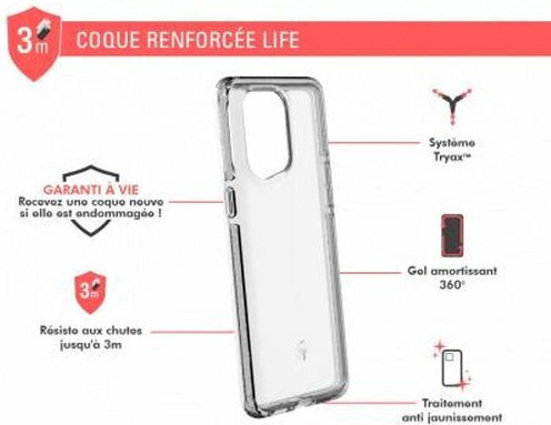 Husă Forță Carcasă Ranforasată Oppo Find X5 Pro Life Transparentă