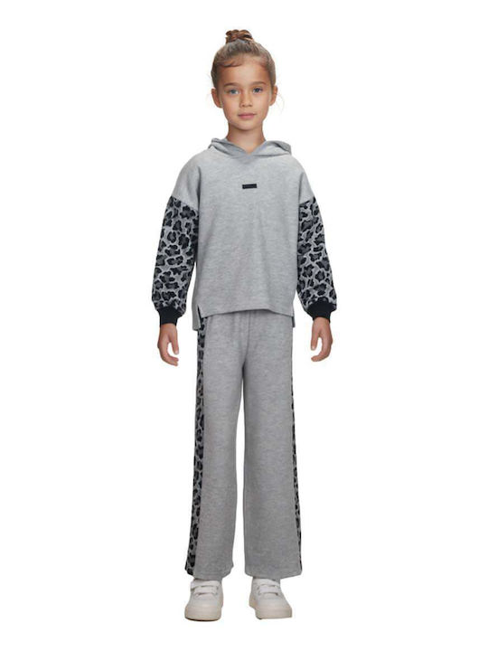 Kids' Set with Pants Winter 2pcs Gray Animal