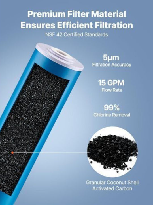 Vevor Water Filter Replacement made of Activated Carbon 5 μm