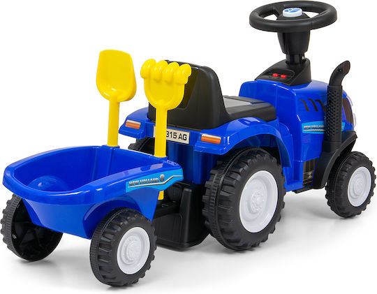 Kids Electric Ride On Tractor with Trailer Blue