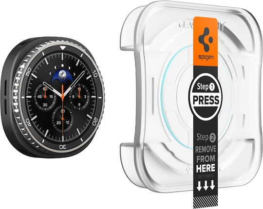 Spigen EZ Fit Закалено стъкло за Samsung Galaxy Watch 8 Classic 46mm, Spigen 2бр AGL09877