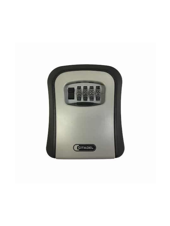 Abus 707 KeyGarage B Wall-Mounted Combination Key Holder Metallic with Combination Dial 9.5x4x11cm
