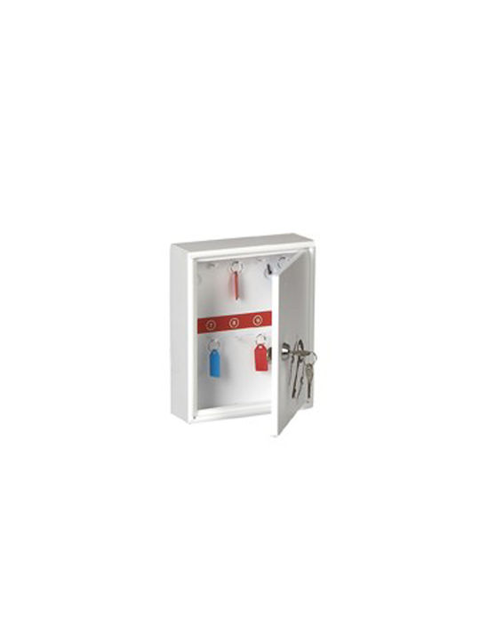 Viometal LTD Agățătoare Chei De Perete Metalică 1310 10 Compartimente Maro 10 Compartimente Cu Încuietoare 17x5.5x21cm
