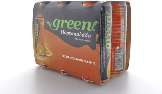 Green Cola Orange Juice with Carbonation, Sugar-Free in Box 6x330ml